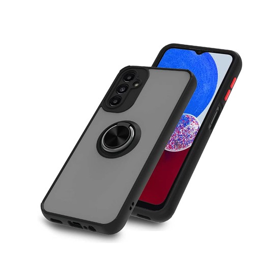 Case with Support Ring For Samsung Galaxy A34 5G Smoked Black Case with Support Ring For Samsung Galaxy A34 5G Smoked Black